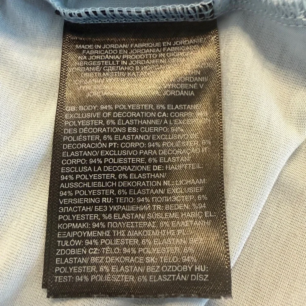 The North Face Blue Wander Crossback Short Sleeve Top Size S Activewear Gorpcore - Picture 5 of 6